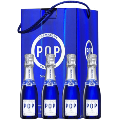Coffret Pommery Pop Bleu 4x20 cl