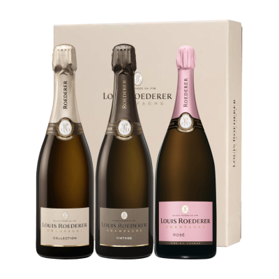 Coffret Roederer 3 blles ( Collection -  Millesime -  Rose)